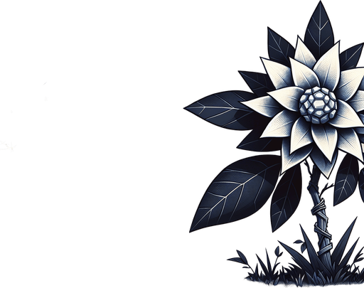 pfeilchen flower.
Single Game Texture.  In-Game asset.  2d.  Blank background.  High contrast.  No shadows
