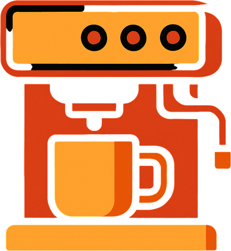 coffee machine.
In-Game asset.  2d.  High contrast.  No shadows