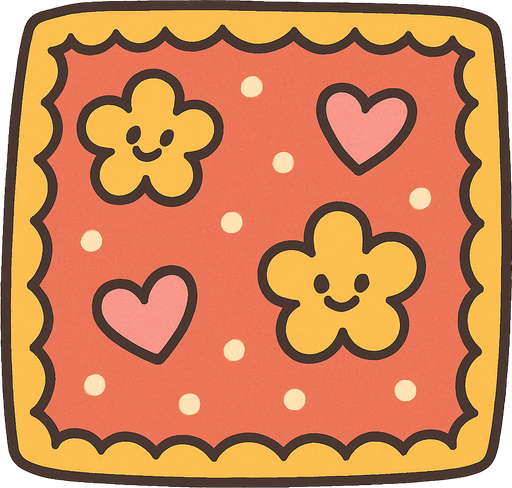 cute design scarf top view..
In-Game asset.  2d.  High contrast.  No shadows