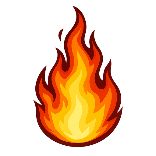 Llama fuego, algo realista.
In-Game asset.  2d.  High contrast.  No shadows