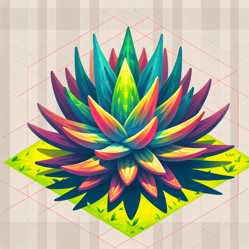 Aloe.
Single Game Texture.  In-Game asset.  2d.  Blank background.  High contrast.  No shadows
