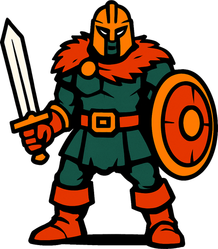 Savaşçı.
In-Game asset.  2d.  High contrast.  No shadows