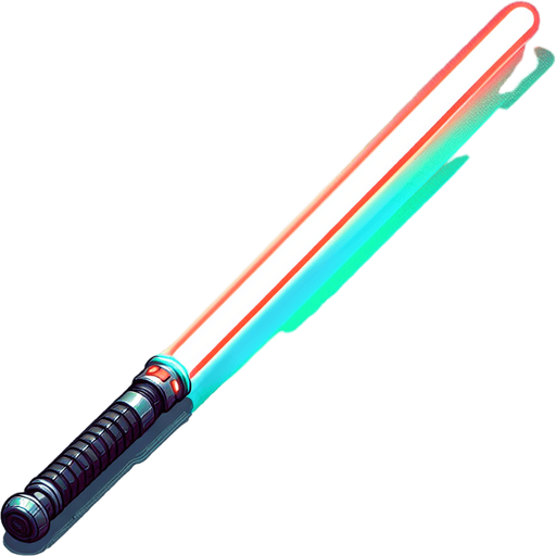 Long laser saber.
Single Game Texture. In-Game asset. 2d. Blank background. High contrast. No shadows.