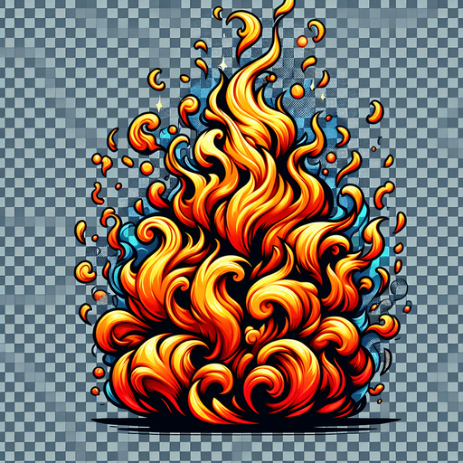 fire.
In-Game asset. 2d. Blank background. High contrast.