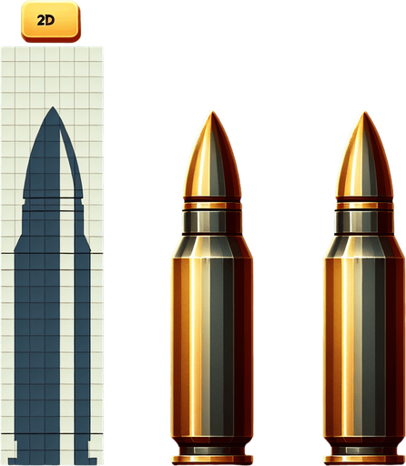 vertical tank bullet.
Single Game Texture.  In-Game asset.  2d.  Blank background.  High contrast.  No shadows