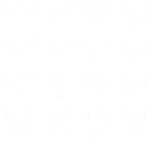 Spreite sheets of simple white arrows with wings.
In-Game asset.  2d.  High contrast.  No shadows
