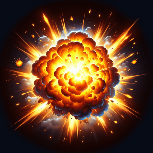 realistic explosion.
Single Game Texture. In-Game asset. 2d. Blank background. High contrast. No shadows.