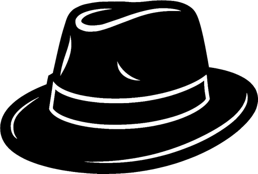 Un sombrero negro.
In-Game asset.  2d.  High contrast.  No shadows