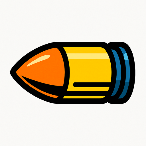 Un proyectil.
In-Game asset.  2d.  High contrast.  No shadows