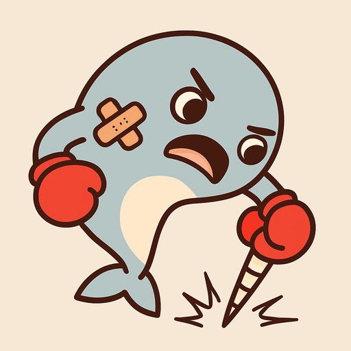 stabbing the floor with horn