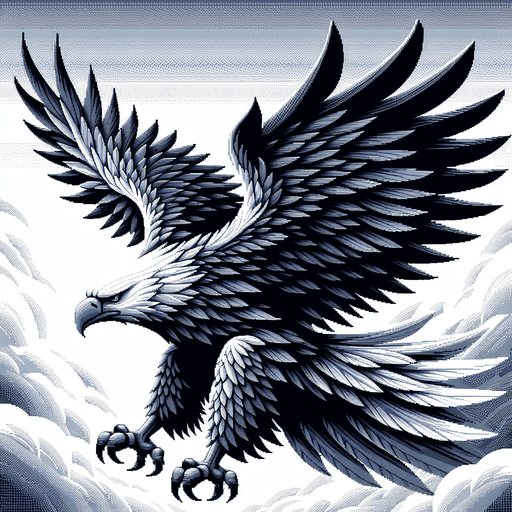 🦅.
Single Game Texture. In-Game asset. 2d. Blank background. High contrast. No shadows.