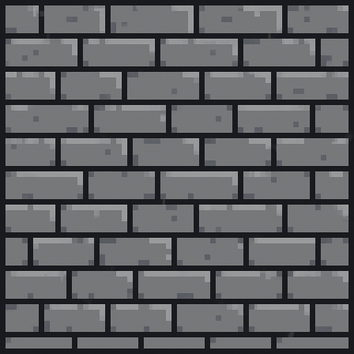a grey, brick floor. pixel art..
In-Game asset.  2d.  High contrast.  No shadows