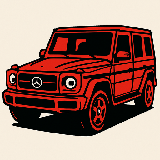 Mercedes g class.
In-Game asset.  2d.  High contrast.  No shadows