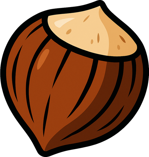 hazelnut.
In-Game asset.  2d.  High contrast.  No shadows