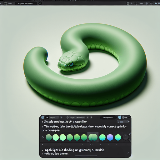 Create a smooth, round snake body segment asset that looks like part of a colorful caterpillar. Each segment should have soft edges so they appear naturally connected when placed in a line. Use a slight 3D shading or gradient to give it depth. The color should match the level theme (e.g., green for Jungle). The asset will be used repeatedly to form the whole body..
Single Game Texture.  In-Game asset.  2d.  Blank background.  High contrast.  No shadows