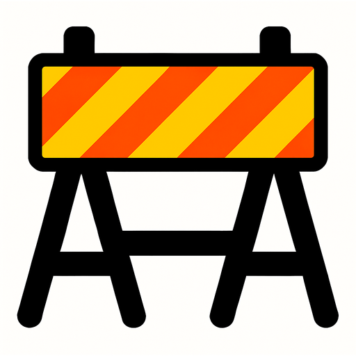 Barrier.
In-Game asset.  2d.  High contrast.  No shadows