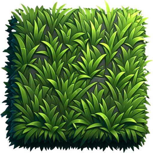 grass.
Single Game Texture. In-Game asset. 2d. Blank background. High contrast. No shadows.
