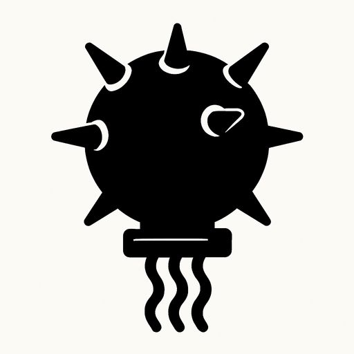 sea mine.
In-Game asset.  2d.  High contrast.  No shadows