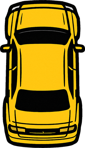 top view car.
In-Game asset.  2d.  High contrast.  No shadows