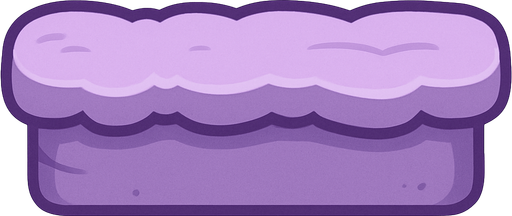 soft purple platform.
In-Game asset.  2d.  High contrast.  No shadows. Hd