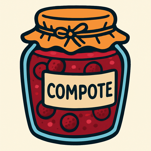 Compote.
In-Game asset.  2d.  High contrast.  No shadows