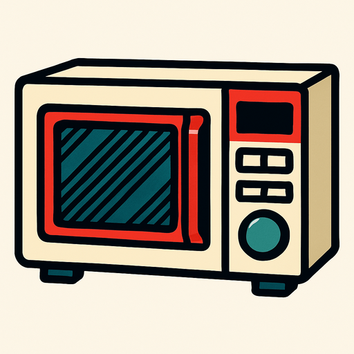 Microwave.
In-Game asset.  2d.  High contrast.  No shadows