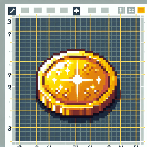 Pixel art style gold coin with shine, top-down view, 32x32, designed for arcade coin collection in a racing game".
Single Game Texture.  In-Game asset.  2d.  Blank background.  High contrast.  No shadows