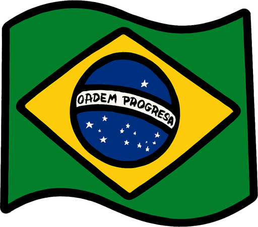 brazil flag.
In-Game asset.  2d.  High contrast.  No shadows