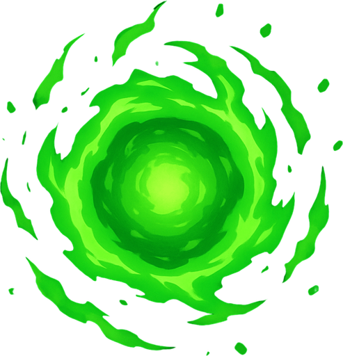 auraGreen top view.
In-Game asset.  2d.  High contrast.  No shadows
