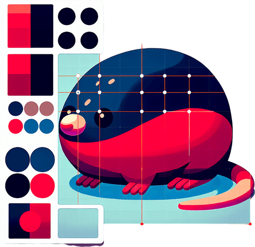 mole red and blu.
Single Game Texture.  In-Game asset.  2d.  Blank background.  High contrast.  No shadows