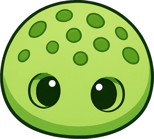 swarm enemy light green coloured top down look for quick cute semi realistic round shaped anime enemy for basic animation like enemy. In-Game asset. 2d. High contrast. No shadows.
