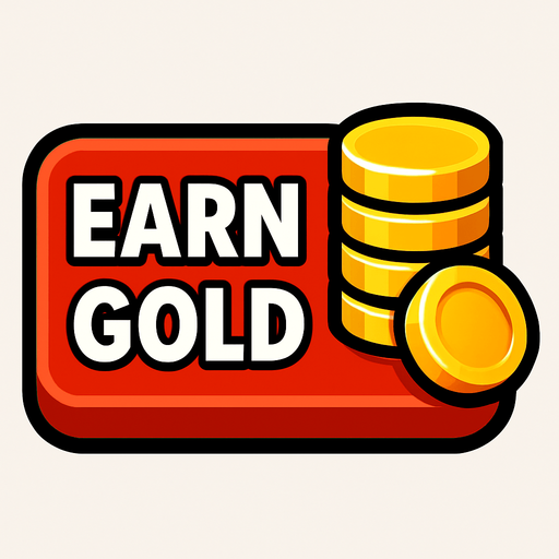 button when clicked earn gold.
In-Game asset.  2d.  High contrast.  No shadows