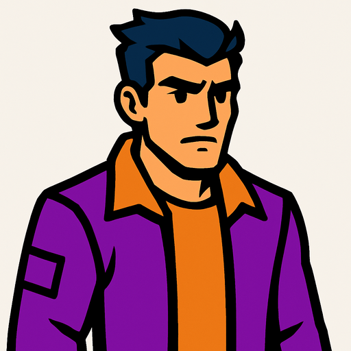 Una persona.
In-Game asset.  2d.  High contrast.  No shadows