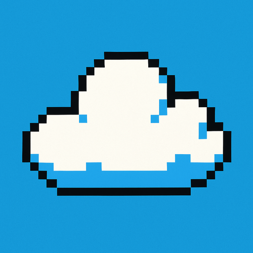 One Cloud style pixel art.
2d.  High contrast.  No shadows