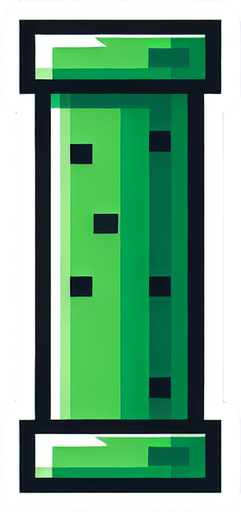 a pipe like in Mario game..
Flat 2d. lateral section. modern video game style.  black background