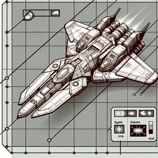 Space craft facing upwards.
Single Game Texture. In-Game asset. 2d. Blank background. High contrast. No shadows.