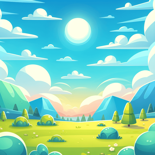 "A 2D digital illustration of a bright, cartoony sky background for a mobile archery game. The sky is a soft gradient from light blue at the top to pale near the horizon. Include fluffy white clouds scattered naturally. Style is flat, colorful, and minimal—perfect for a fun, casual game. No sun or dramatic lighting. Resolution: 1920x1080. Seamless and loopable edges. Transparent-free, clean background.".
Single Game Texture.  In-Game asset.  2d.  Blank background.  High contrast.  No shadows