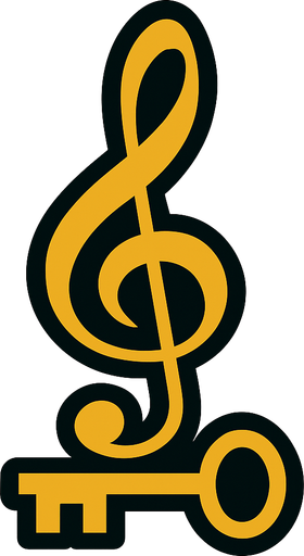 sol anahtarı müzik.
In-Game asset.  2d.  High contrast.  No shadows