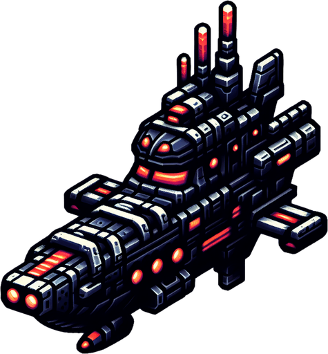 enemy dhip.
Single Game Texture.  In-Game asset.  2d.  Blank background.  High contrast.  No shadows
