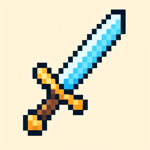 Espada pixel.
In-Game asset.  2d.  High contrast.  No shadows