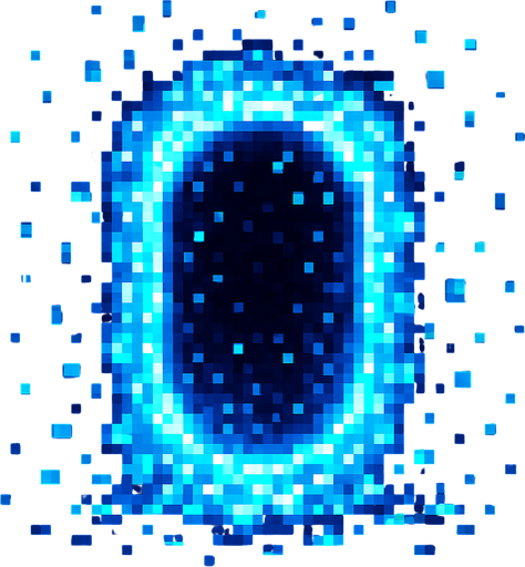 portal de pixeles de luz.
In-Game asset.  2d.  High contrast.  No shadows