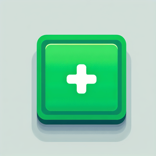 square green  box with + inside.
Single Game Texture. In-Game asset. 2d. Blank background. High contrast. No shadows.