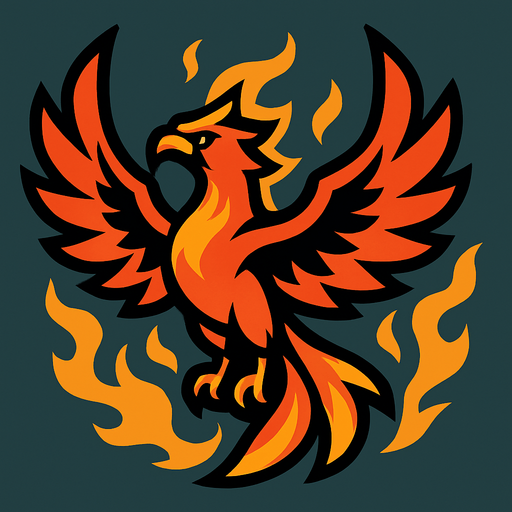 Phoenix.
In-Game asset.  2d.  High contrast.  No shadows