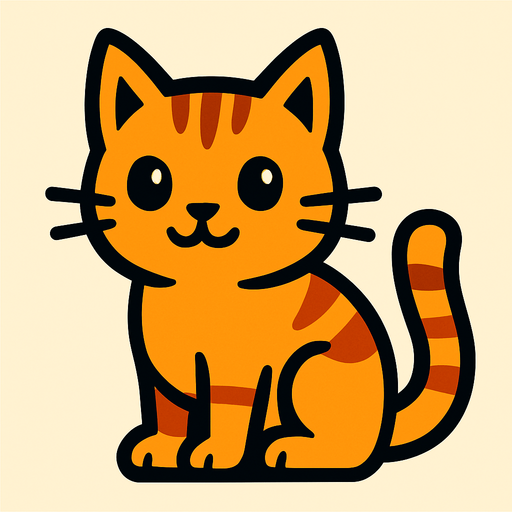 cat.
In-Game asset.  2d.  High contrast.  No shadows