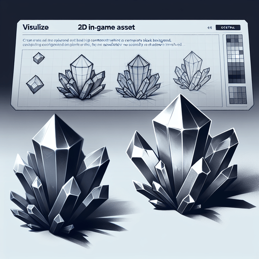 crystal.
Single Game Texture. In-Game asset. 2d. Blank background. High contrast. No shadows.