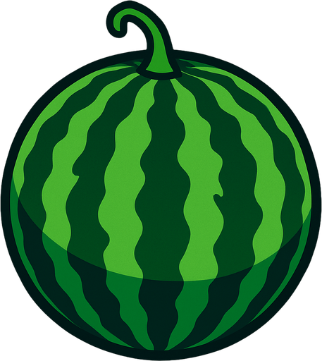an watermelon..
In-Game asset.  2d.  High contrast.  No shadows
