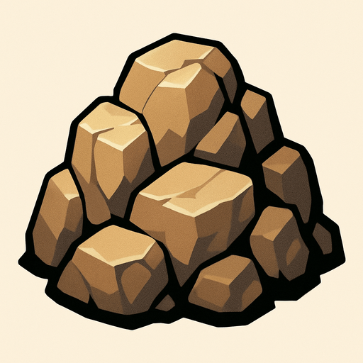 kayalık.
In-Game asset.  2d.  High contrast.  No shadows