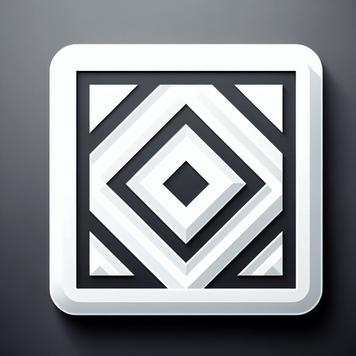 a white geometric square shape
Single Game Texture. In-Game asset. 2d. Blank background. High contrast. No shadows.