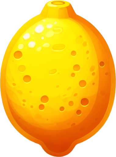 yellow lemon.
Single Game Texture. In-Game asset. 2d. Blank background. High contrast. No shadows.
