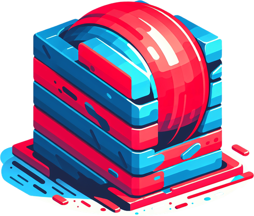 obstacle red and blu.
Single Game Texture.  In-Game asset.  2d.  Blank background.  High contrast.  No shadows